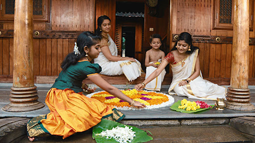 Pookalam flower rangoli for Onam