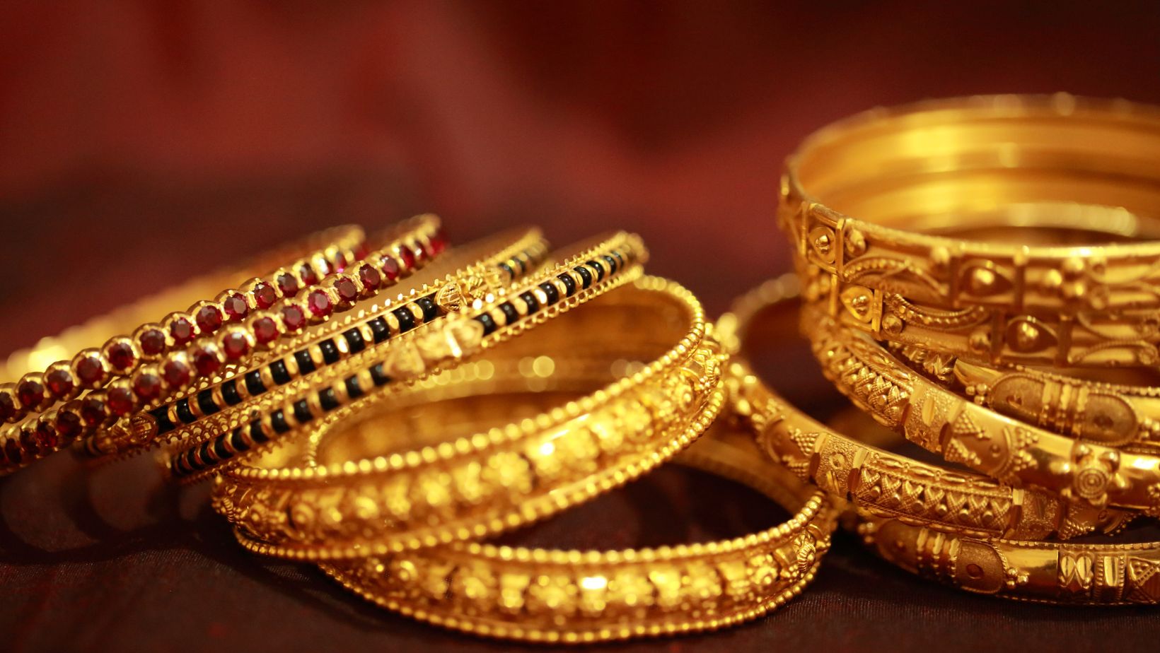 image of beautiful gold bangles