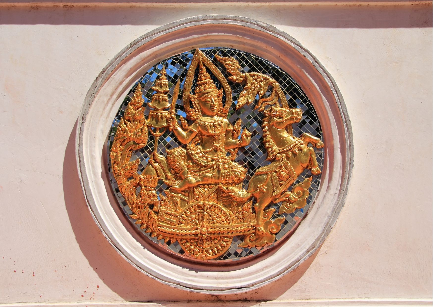 Statue of Sun God Surya in Thailand
