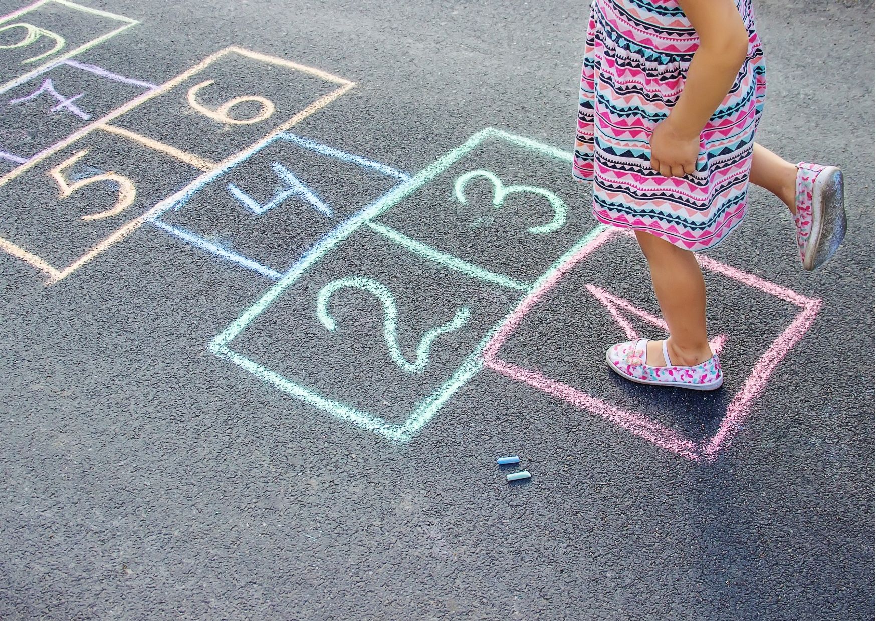 indian traditional game Stapoo (Hopscotch)