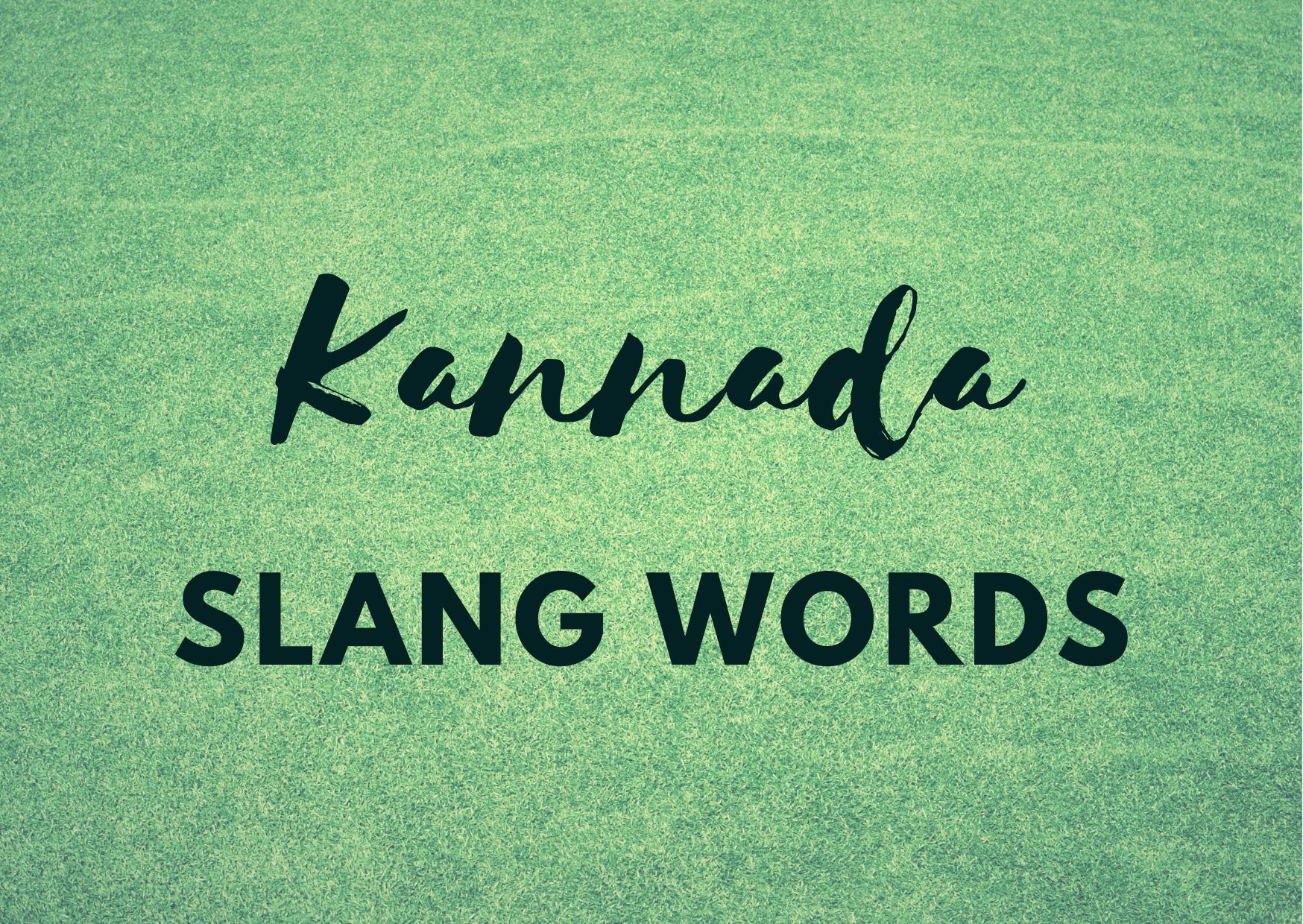 Kannada slang words