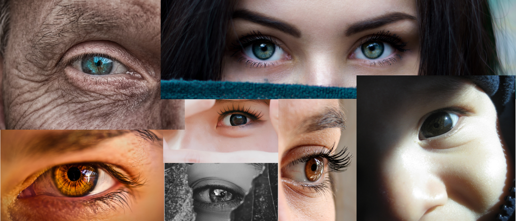 collage of many eyes
